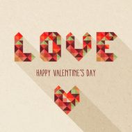 Vintage valentine&#039;s day poster