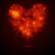 Shiny lights abstract heart N2