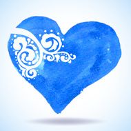 Watercolor heart isolated on background N5