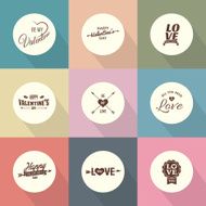 Valentine's Day vector poster N175