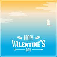 Valentine&#039;s Day vector poster N180