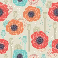 Seamless pattern with poppies N12