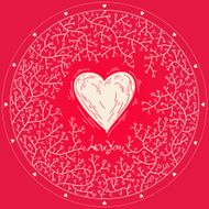 happy valentine&#039;s day card with heart N4
