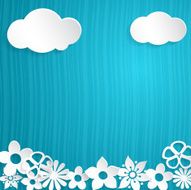 Background with paper flowers N9