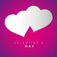Happy Valentines Day - Two Hearts cuted With Shadow N2