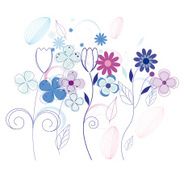 Greeting card gloral background vector N6