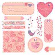 Valentine&#039;s Day set of design elements N2