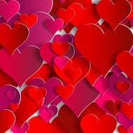 Valentines day Abstract paper hearts Love N4