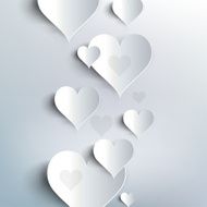 Valentines day Abstract paper hearts Love N6