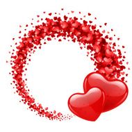 Valentine&#039;s day frame vector background N9