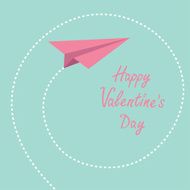 Origami paper plane Dash spiral in the sky Valentines day