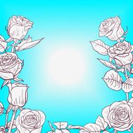 Floral card with roses N16