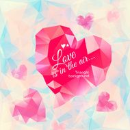 Triangle heart background N5