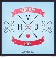 Sign of Valentine&#039;s Day with capital letters