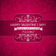 valentines day greeting card with hearts and wishes text N2