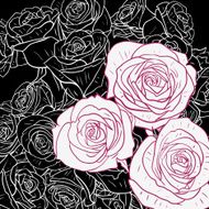 Floral card with roses N18