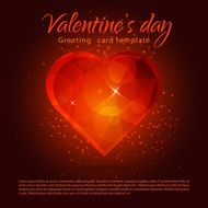 Vector triangle valentine love heart N17