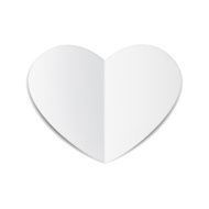 White paper heart