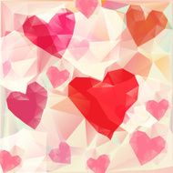 Triangle hearts background N2