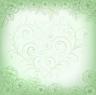Background with roses and heart N3