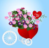 Tricycle with a flower basket