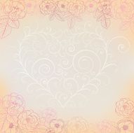 Background with roses and heart N4