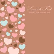 Valentine congratulation card with hearts N10