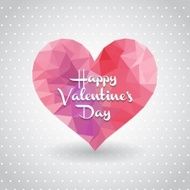 heart of triangles vector illustration N4