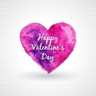 Watercolor painted heart vector element for your design N4