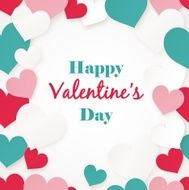Frame from hearts greeting card Vector illustration