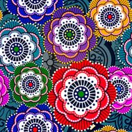 Seamless pattern with abstract flowers EPS 10