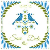 Vintage Invitation Bird Postcard - for wedding