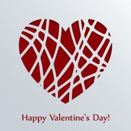Valentines day card with heart N25