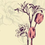 Vintage Floral Card N23
