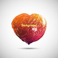 Hand-drawn painted heart N2
