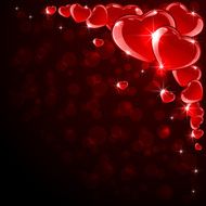 Background with red hearts N4