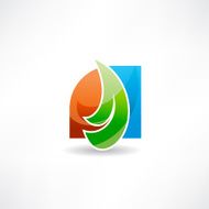 abstraction leaves design icon