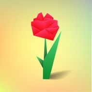 Abstract Origami Paper Flower