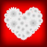 Vector creative heart of flowers background