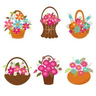 Baskets of flowers