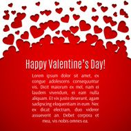 Abstract vector background with paper hearts