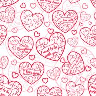 Seamless pattern of hearts N63