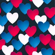Happy Valentine Day! Greeting seamless pattern hearts in love N5