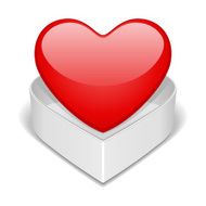 Open gift heart Valentine&#039;s day N10