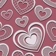 Vector Seamless Pattern with Hearts N20
