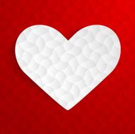 Beautiful white heart on a red background N2