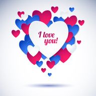 Happy Valentine's day! Color Heart Paper Stickers N3