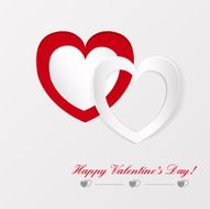 Greeting card on Valentines day