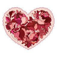 Heart of flowers roses N12