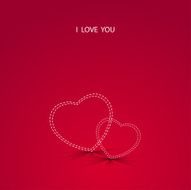 Valentine&#039;s card with text and heart shape Vector ilustration N65